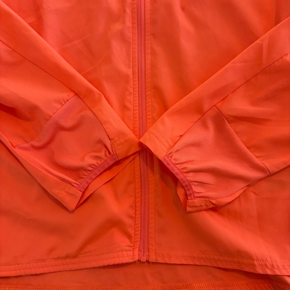 Adidas Running Vibrant Orange Track Jacket Windbreaker Rain Jacket ladies small - Picture 7 of 11